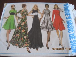 2782 72 VOG FLARE MIDRIFF DRESS 4 LENGTHS SLVS OR NOT PATTERN 10